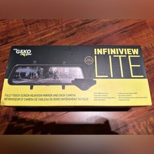 Infiniview Lite touch screen rear view mirror and dash camera